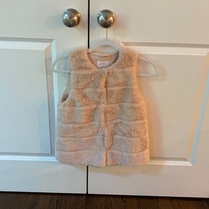 Zara kids size 9-10 fluffy pink vest